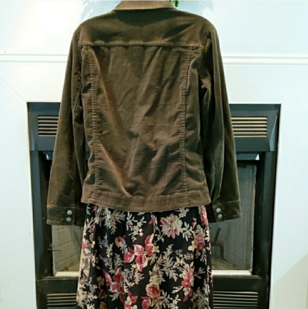 Chico's Corduroy Jacket Button Down Jacket Trucke… - image 3